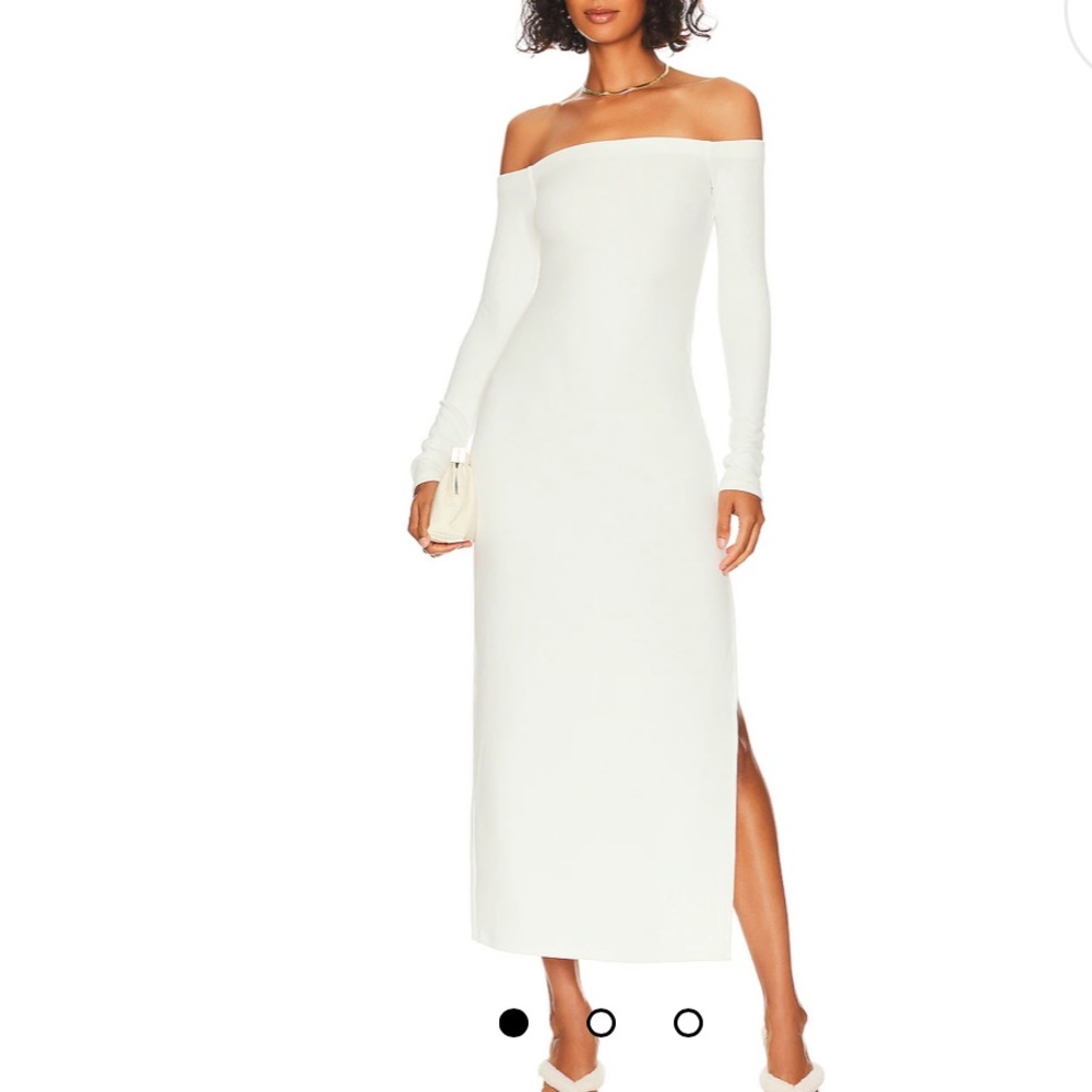 Leah Midi Dress in Off White